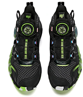 (Youth) Anta High-Top Sneaker 'Alien Black Green' 312131110B-8 Lookbook (Youth) Anta High-Top Sneaker 'Alien Black Green' 312131110B-8