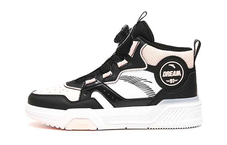 (Youth) Anta High-Top Sneaker 'Black White Pink' A322248014-3