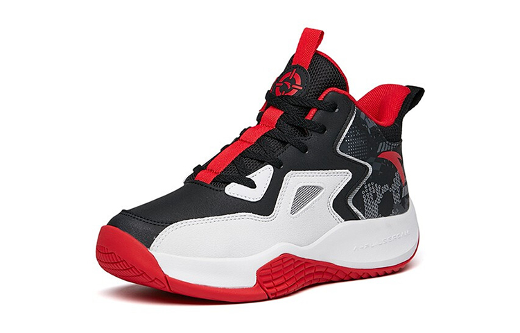 Order (Youth) Anta High-Top Sneaker 'Black White Red' 312141118-1