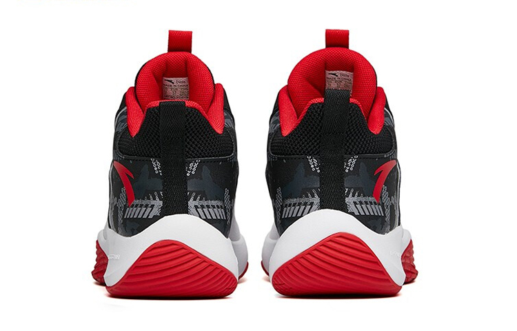 Shop (Youth) Anta High-Top Sneaker 'Black White Red' 312141118-1