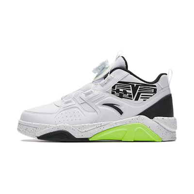 (Youth) Anta High-Top Sneakers 'Black White Green'