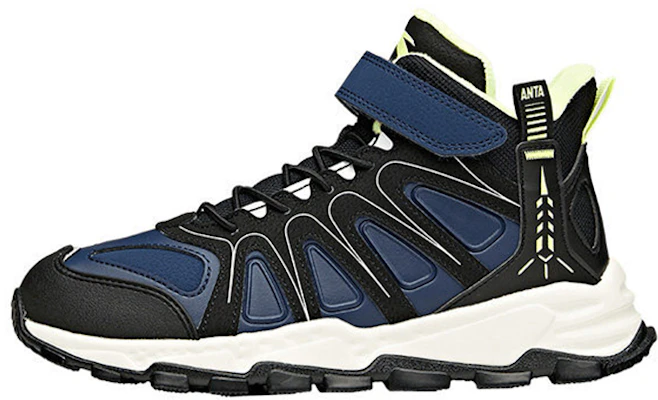 (Youth) Anta High-Top Velcro Running Shoes 'Black Blue Green Fleece' 31946902-3 Buy (Youth) Anta High-Top Velcro Running Shoes 'Black Blue Green Fleece' 31946902-3
