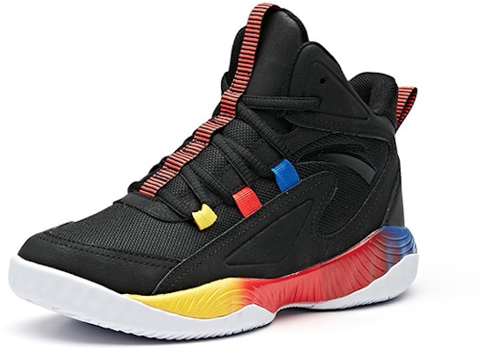 (Youth) Anta High Top Basketball Shoes 'Black Blue Yellow' 312011115B-1 Order (Youth) Anta High Top Basketball Shoes 'Black Blue Yellow' 312011115B-1