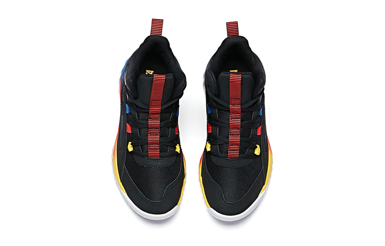 Lookbook (JR) 安踏高帮篮球鞋‘黑蓝黄’ 312011115B-1