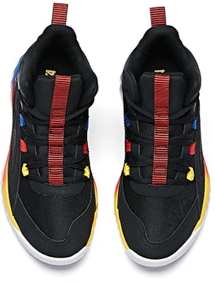 (Youth) Anta High Top Basketball Shoes 'Black Blue Yellow' 312011115B-1 Lookbook (Youth) Anta High Top Basketball Shoes 'Black Blue Yellow' 312011115B-1