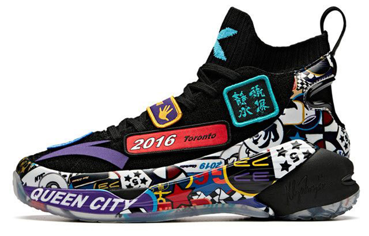 (Youth) Anta KT4 High-Top Basketball Shoe 'Signal Black' 31921118R-2