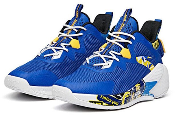 (Youth) Anta KT4 Mid 'Blue Yellow White' A31041101-3 Lookbook (Youth) Anta KT4 Mid 'Blue Yellow White' A31041101-3