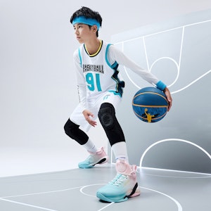 大童 Anta 安踏 KT7 氮科技 專業 防滑耐磨支撐 實戰籃球鞋 藍粉 2