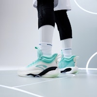 大童安踏 KT7 湯普森七代 氮科技 防滑減震耐磨 低幫 實戰籃球鞋 白藍黃 2