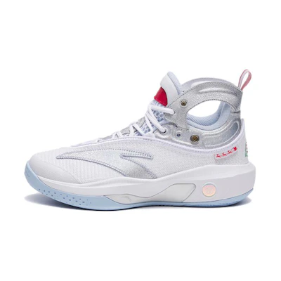 (Youth) Anta KT8 High-Top Basketball Shoes 'White Silver Blue'