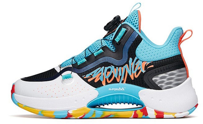 大童 Anta安踏 青狂 減震防滑 高幫 籃球鞋 白/黑/藍 Buy 大童 Anta安踏 青狂 減震防滑 高幫 籃球鞋 白/黑/藍