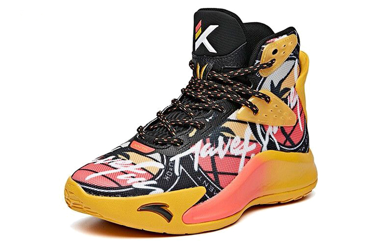 Order (JR) Anta KT Basketball High-Top ''Schwarz Orange Rot'' 312031116-3