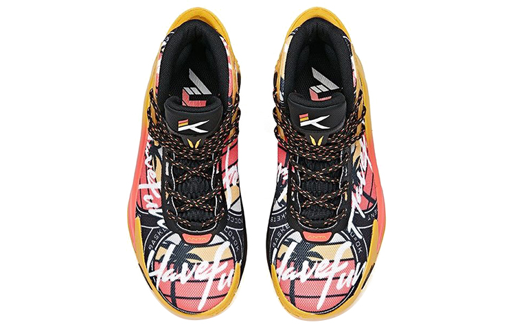 Lookbook (JR) Anta KT Basketball High-Top ''Schwarz Orange Rot'' 312031116-3