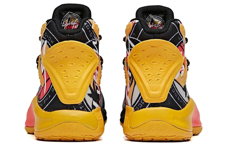 Shop (JR) Anta KT Basketball High-Top ''Schwarz Orange Rot'' 312031116-3