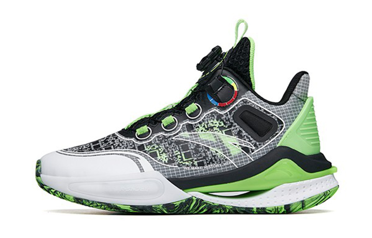 (Youth) Anta Low-Top Basketball 'Black White Green' 312221110-5