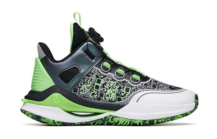 Order (Youth) Anta Low-Top Basketball 'Black White Green' 312221110-5