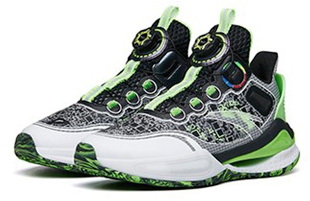 (Youth) Anta Low-Top Basketball 'Black White Green' 312221110-5 Lookbook (Youth) Anta Low-Top Basketball 'Black White Green' 312221110-5