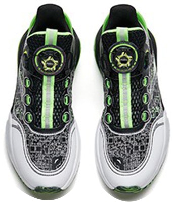 (Youth) Anta Low-Top Basketball 'Black White Green' 312221110-5 Shop (Youth) Anta Low-Top Basketball 'Black White Green' 312221110-5