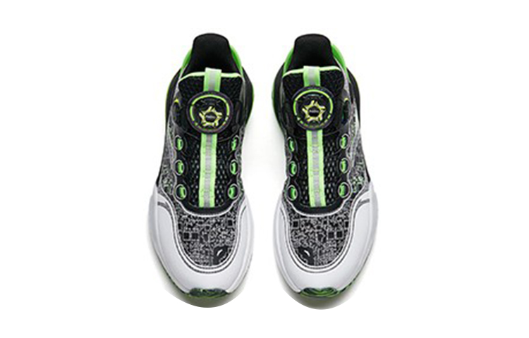 Shop (Youth) Anta Low-Top Basketball 'Black White Green' 312221110-5