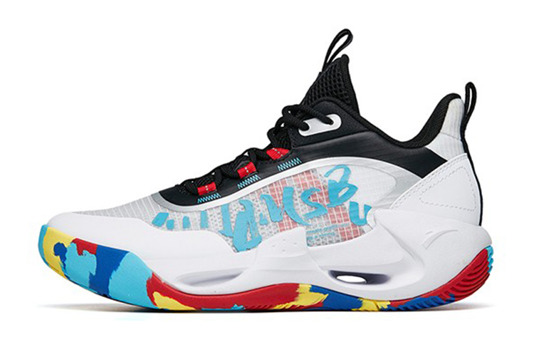 (Youth) Anta Low-Top Basketball Shoes 'White Black' 312221111-1