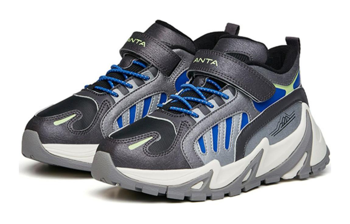 (Youth) Anta Low-Top Casual Running 'Black Blue Grey' 圖 3