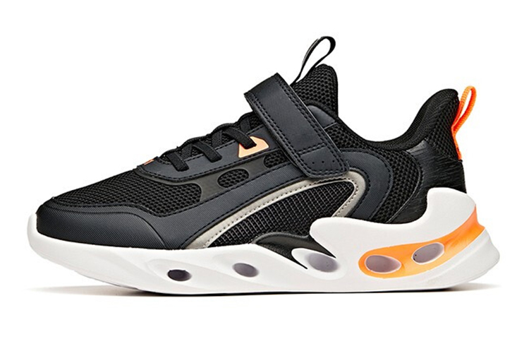 (Youth) Anta Low-Top Casual Running Shoes 'Black White Orange' 312118876-3