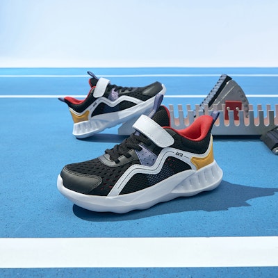 (Youth) Anta Low-Top Running Shoes 'Black White Red Yellow' A312325523-3 1
