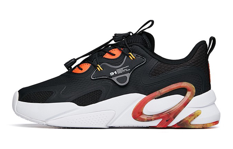 (Youth) Anta Low-Top Sneakers 'Black Orange' 312218822-2