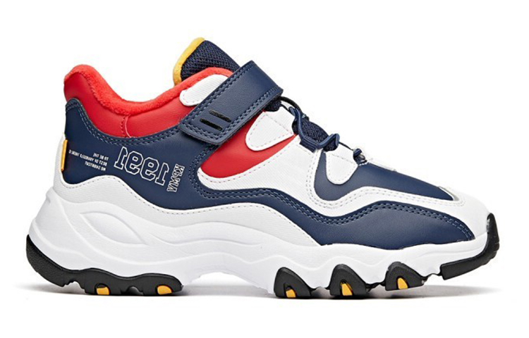 (Youth) Anta Low-Top Velcro Running 'Blue Red White Fur-Lined' 圖 2