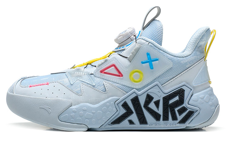 (Youth) Anta Low 'Cement Terminator Grey Yellow Blue'