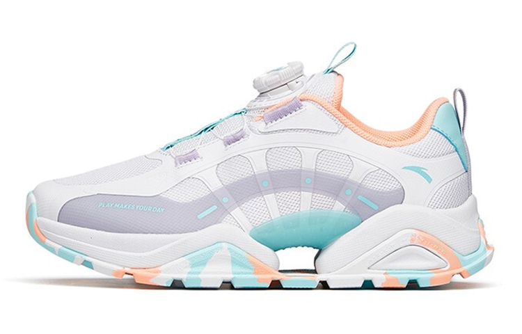 Buy (Youth) Anta Low 'White Grey Blue' 322218805-6