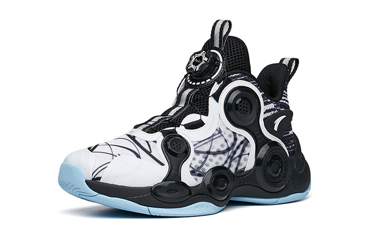 (Youth) Anta Low Basketball Shoes 'Alien Black White' 圖 2