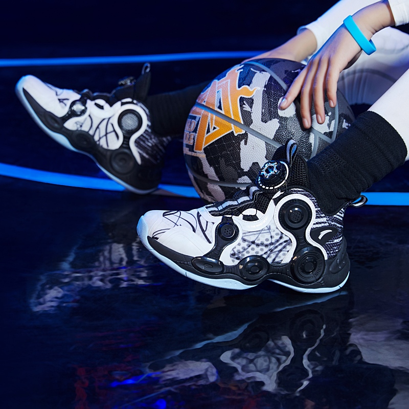 (Youth) Anta Low Basketball Shoes 'Alien Black White' 圖 6