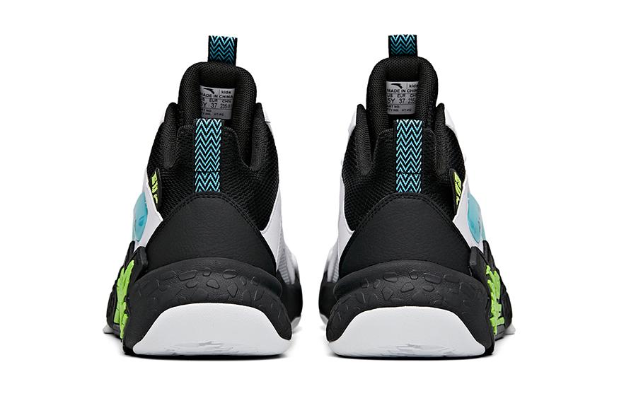 Lookbook (JR) 安踏低帮篮球鞋 '水泥终结者 白绿' A312131110A-3