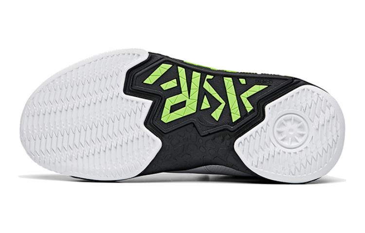 Shop (Youth) Anta Low Basketball Shoes 'Cement Terminator White Green' A312131110A-3