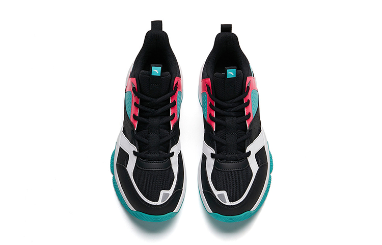 Lookbook (Youth) Anta Mid-Top 'Black Pink Green' A312131180-4