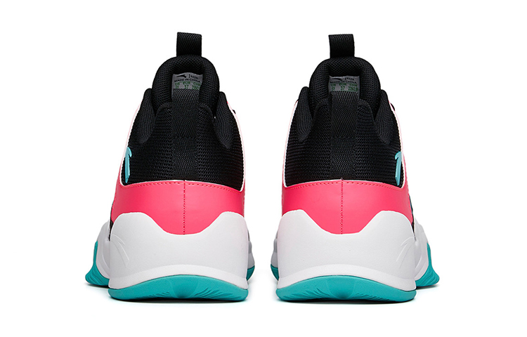 Shop (Youth) Anta Mid-Top 'Black Pink Green' A312131180-4