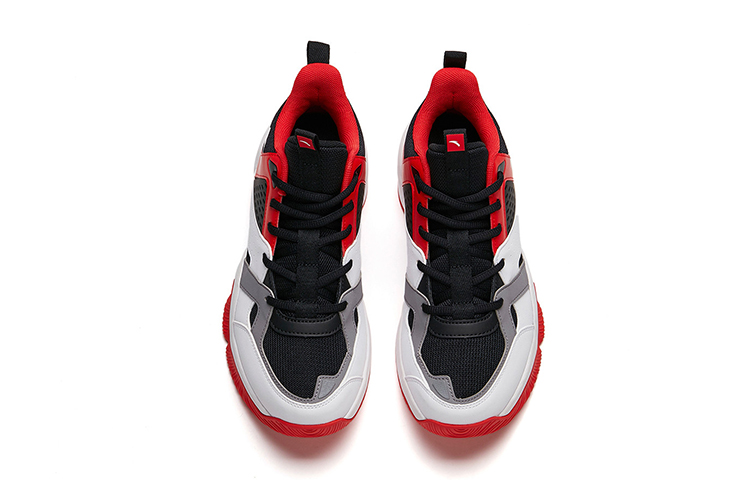 Lookbook (Youth) Anta Mid-Top 'Black White Red' A312131180-1