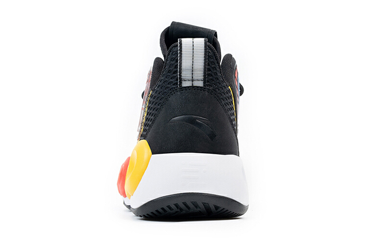 Shop (Youth) Anta Mid-Top Basketball 'Black Orange Yellow' 312021109-1