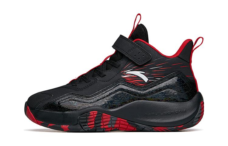(Youth) Anta Mid-Top Basketball 'Black Red' A312211101-4