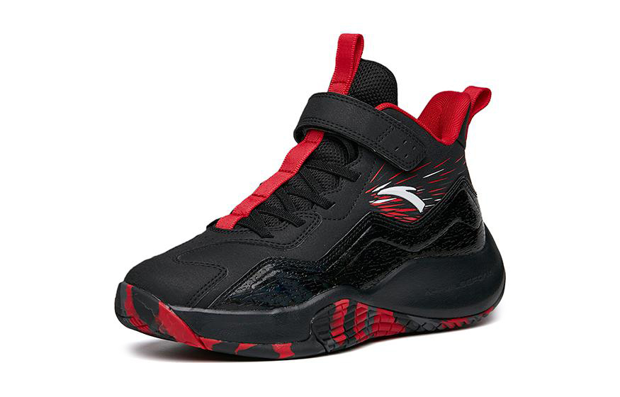 Order (Youth) Anta Mid-Top Basketball 'Black Red' A312211101-4
