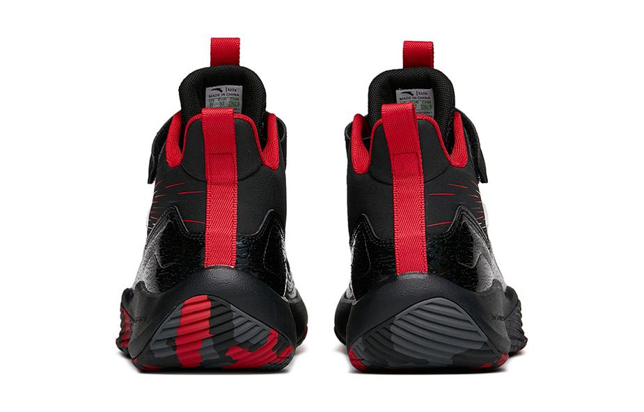 Shop (Youth) Anta Mid-Top Basketball 'Black Red' A312211101-4