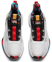 安踏 耐磨減震防滑 中幫 實戰籃球鞋 大童 白黑 Lookbook 安踏 耐磨減震防滑 中幫 實戰籃球鞋 大童 白黑