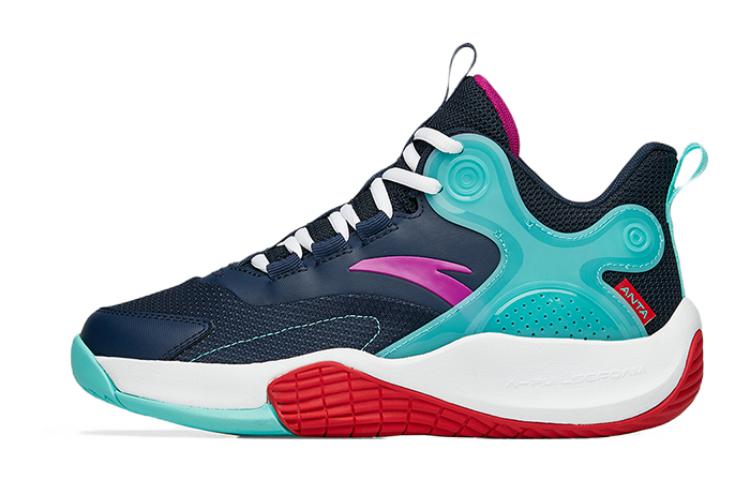 (Youth) Anta Mid-Top Basketball 'Blue Green' A312231112-3