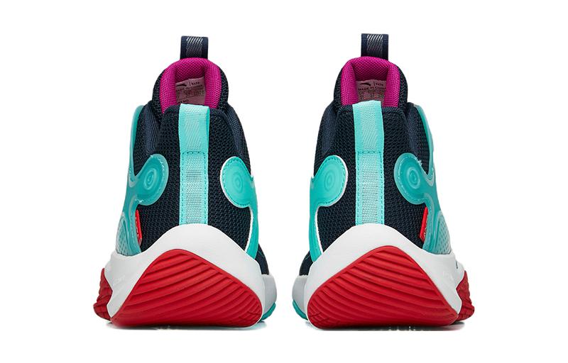 Shop (Youth) Anta Mid-Top Basketball 'Blue Green' A312231112-3