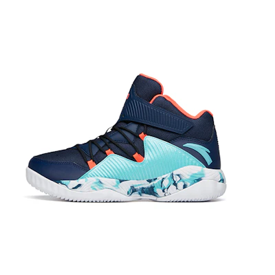 (Youth) Anta Mid-Top Basketball 'Blue Green Velcro'