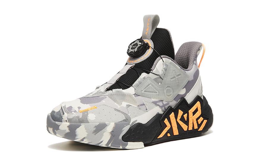 Order (Youth) Anta Mid-Top Basketball 'Cement Destroyer White Grey Black' A312241101-4