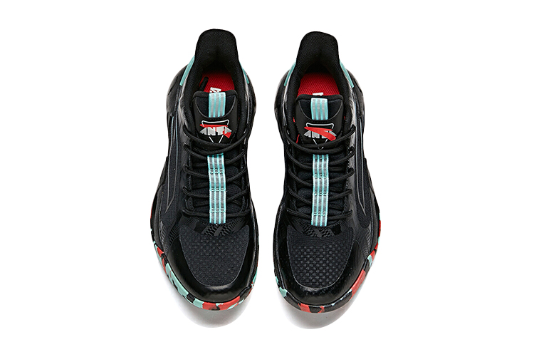 Lookbook (Youth) Anta Mid-Top Basketball Sneakers 'Black Green' 312121110-2