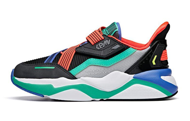 Buy 大童 Anta安踏 復古厚底低幫跑步鞋 黑綠