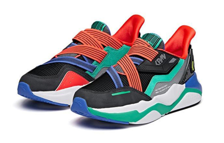 Order (JR) Anta Retro Baskets Basses Running ''Noir Vert'' 312018816-3